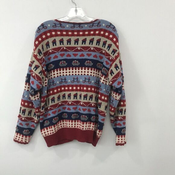 Eagle's Eye Womens Red White Blue Americana Button-Down Cardigan Size XLarge - Picture 2 of 4